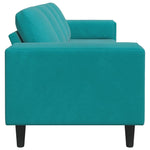 Sofa Set Turquoise Velvet 3335099