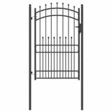 Fence Gate with Spikes EMMEN 200 x 100 cm Powder-coated steel 42009006