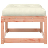 Garden Footstool with Cushions Solid Wood Douglas 844702