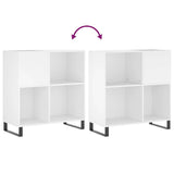 Record Cabinet White 84.5x38x89 cm Engineered Wood 831780