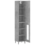 Highboard Concrete Grey 34.5x34x180 cm Engineered Wood 3199061