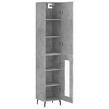 Highboard Concrete Grey 34.5x34x180 cm Engineered Wood 3199061