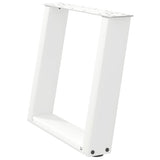 Coffee Table Legs U-Shaped 2 pcs White 50x cm Steel 4012765