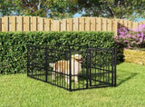 Dog Kennel Black 193.5x97x100 cm Steel 171627