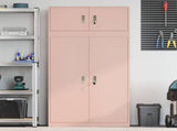 Storage Cabinet 2 pcs Pink 90 x 40 x 180 cm Steel Lockable 3438652