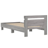 Bed Frame with Headboard Grey Sonoma 80 x 200 cm 8009019