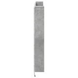Headboard Cabinet with LED Concrete 140 x 16.5 x 103.5 cm 8006563
