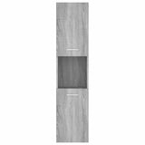 Bathroom Cabinet Grey Sonoma 30x30x130 cm Engineered Wood 815640