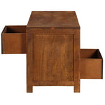 ZNTS Coffee Table with 2 Drawers 90x40x50 cm Solid Mango Wood 247940