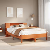 Bookcase Bed without Mattress Wax Brown 150x200 cm King Solid Wood Pine 3322830