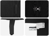 Highboard 2 pcs Black oak Engineered Wood and Glass 3416103