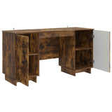Desk Smoked Oak Engineered Wood 142.5 x 50 x 75 cm 3414572