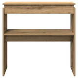 Console Table Artisan Oak 80x30x80 cm Engineered Wood 856625