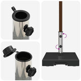 Parasol Base Black 41 x 41 x 37 cm Granite 42002809