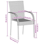 Stackable Outdoor Chairs 4 pcs Poly Rattan Black 310084
