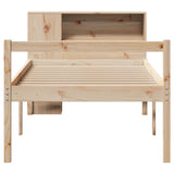 Bookcase Bed without Mattress 75x190 cm Small Single Solid Wood Pine 3321988