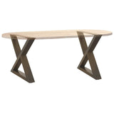 Coffee Table Legs 2 pcs Natural Steel 60x cm Steel 4012711