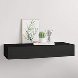 Wall-mounted Drawer Shelf Black 60x23.5x10cm MDF 330257