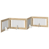 Dog Gate with Stands 4 pcs Sonoma Oak 100 x 60 cm 892116