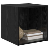 Wall Cabinet 2 pcs Black Oak 37 x 37 x 37 cm Engineered Wood 875077