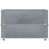 Garden Planter Grey 80x60 cm Solid Wood Pine 3295841