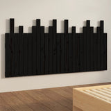 Wall Headboard Black 166x3x80 cm Solid Wood Pine 824812