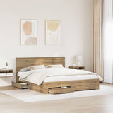 Bed Frame with Drawer Artisan Oak 180 x 200 cm Engineered Wood 3408237