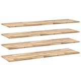 Floating Shelves 4 pcs 160x40x2 cm Untreated Solid Wood Acacia 3279414