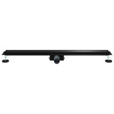 2 in 1 Shower Drain Black 90 cm Stainless Steel 304 42015947