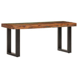 Bench 110 cm Solid Reclaimed Wood and Steel 286458