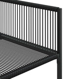Garden Dining Set Black 3295036