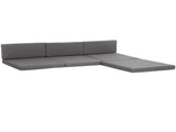 Outdoor Cushion Pad Set for Rattan Furniture, 7 Piece Garden Furniture Cushions ONLY, Grey T3398P310869
