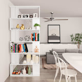 Book Cabinet/Room Divider White 80x24x192 cm Engineered Wood 800090