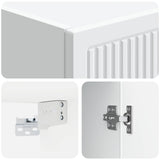 Wall-Mounted Cabinet White 33 x 34.5 x 90 cm Engineered Wood 897905