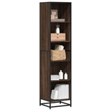 Book Cabinet Brown Oak 40x35x170.5 cm Engineered Wood 849143