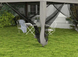 3 x 3 Pop Up Gazebo, Double-roof Garden Tent with Netting and Carry Bag, Party Event Shelter for T3398P314749