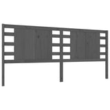 Headboard Grey 206x4x100 cm Solid Wood Pine 818792