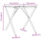Dining Table Legs X-Frame 70x70x73 cm Steel 357908