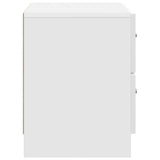 Bedside Cabinet High Gloss White 62 x 34.5 x 44.5 cm 895699