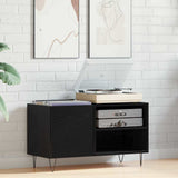 Record Cabinet Black Oak 85 x 38 x 48 cm Engineered Wood 862897