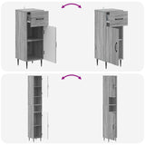 3 Piece Bathroom Cabinet Set HAARLEM Engineered Wood 3417861