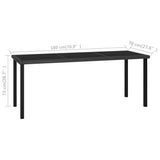 Outdoor Dining Set Black and Cream 3100411