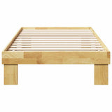 Bed Frame without Mattress 75x190 cm Small Single Solid Wood Oak 851956