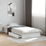 Bed Frame with Drawers without Mattress White 75x190 cm Small Single 3280713