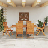 Garden Dining Set Folding 7 pcs Brown Solid Acacia Wood 3375717