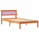 Bed Frame with Headboard Wax Brown 80 x 200 cm Solid Pine Wood 872841