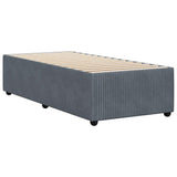 Bed Frame without Mattress Dark Grey Single Velvet 3285042