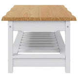 Coffee Table EKAI White 100 x 60 x 45.5 cm Solid Pine Wood 42037020