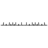 Sliding Door Hardware Kit 305 cm Steel Black 3295747