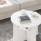Coffee Table White 50 x 50 x 35 cm Solid pine wood 873530